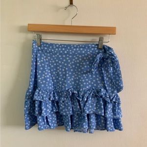 Floral ruffled skirt